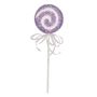 Lollipop with Swirl and Ribbon - Purple - H31cm