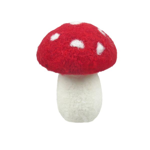 Felt Toadstool - Red/White Hanging Decoration - H11cm