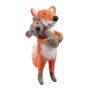 Felt Fox with Teddy  Hanging Decoration - H11cm