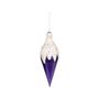 Snow Topped Finial Hanging Decoration - Purple - H31cm