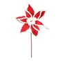 Large Single Poinsettia - Red / White - 30x48cm