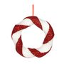 Glitter Candyland Hanging Decoration - Red/ White - 38cm