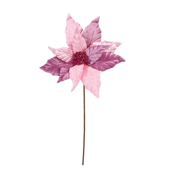 Single Poinsettia -Pink / Lavender - W25xL45cm