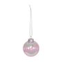 Box of 8  Baubles -  Iridescent Pink - 6cm