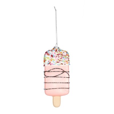 Iced Lolly Hanging Tree Decoration Glass - Pastels - 12cm