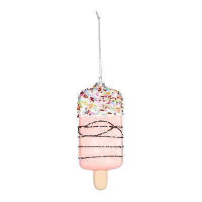 Iced Lolly Hanging Tree Decoration Glass - Pastels - 12cm