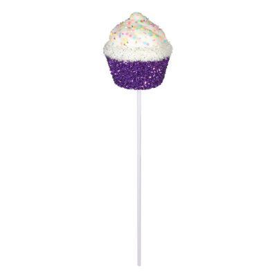 Frosted Cupcake Pick - Purple - H60cm