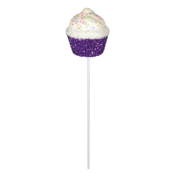 Frosted Cupcake Pick - Purple - H60cm