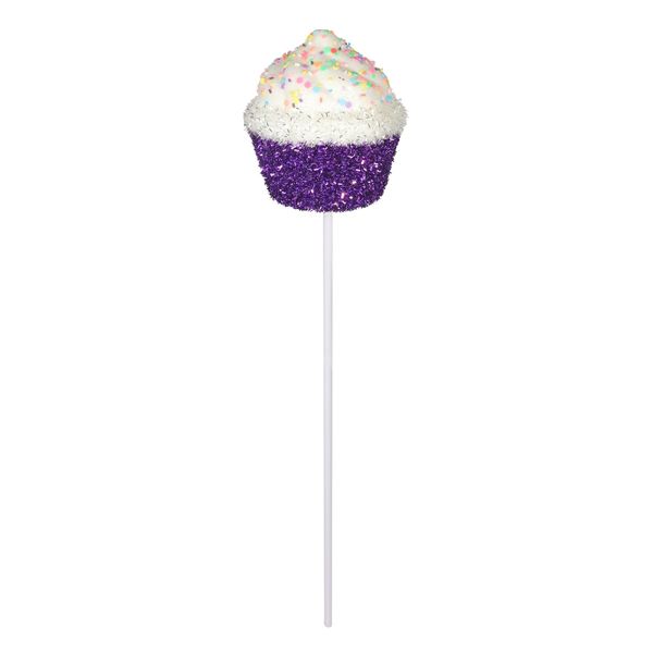 Frosted Cupcake Pick - Purple - H60cm