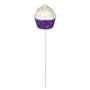 Frosted Cupcake Pick - Purple - H60cm