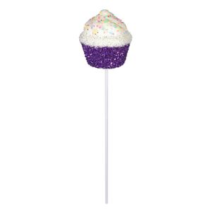 Frosted Cupcake Pick - Purple - H60cm