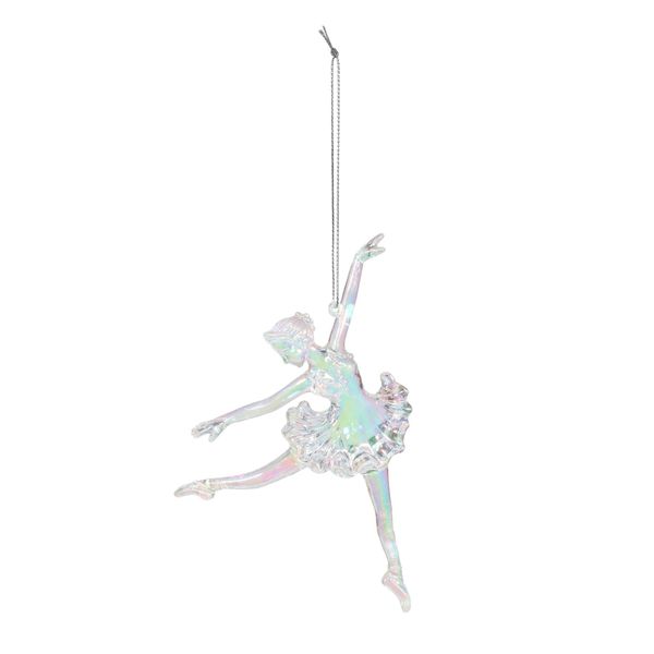 Dancing Ballerina Hanging Decoration -Iridescent - 12cm