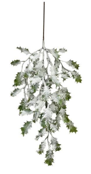  Frosted Holly Spray with  - 78cm