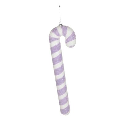 Candy Cane Hanging Decoration - Purple - H60cm