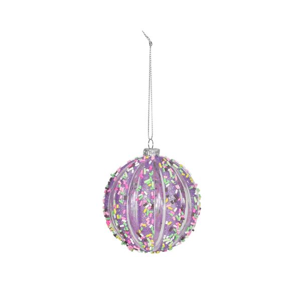 Melon Ball Hanging Decoration - Purple - H8cm