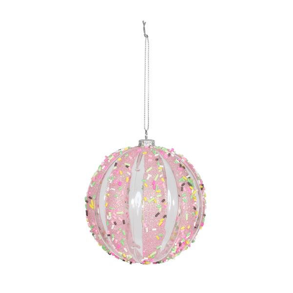 Melon Ball Hanging Decoration - Pink - H10cm