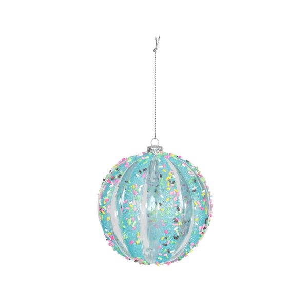 Melon Ball Hanging Decoration - Turquoise -H10cm