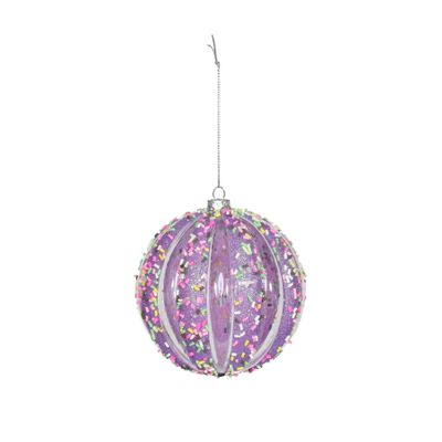 Melon Ball Hanging Decoration - Purple - H10cm