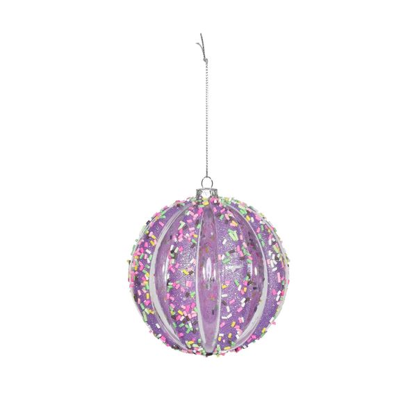 Melon Ball Hanging Decoration - Purple - H10cm