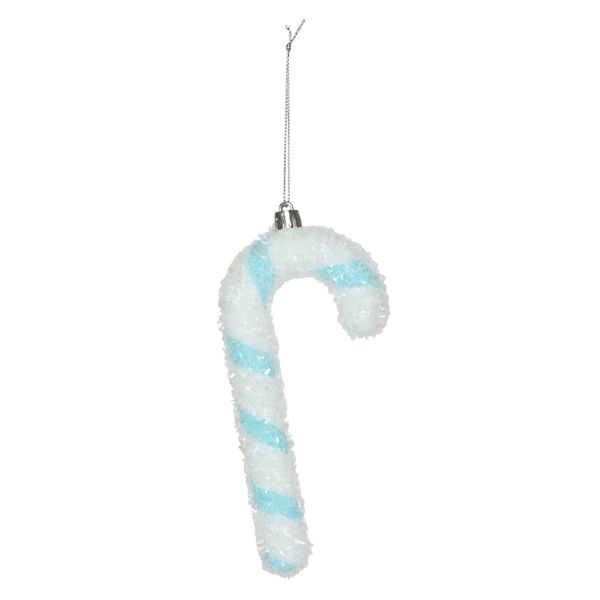 Candy Cane Hanging Decoration - Turquoise - H16cm