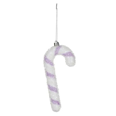 Candy Cane Hanging Decoration - Purple - H16cm