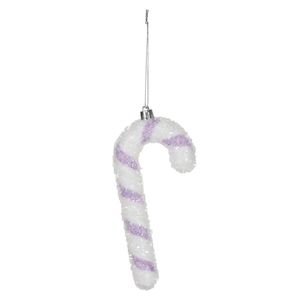 Candy Cane Hanging Decoration - Purple - H16cm