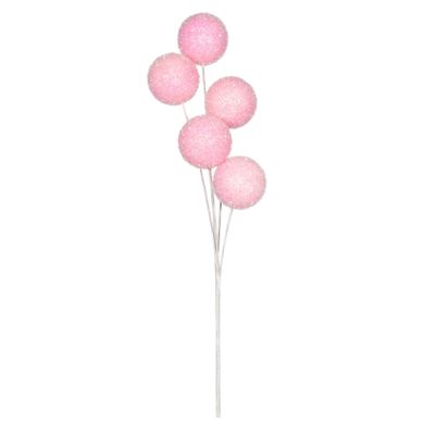 Sparkle Ball Spray x 5 - Pink - H61cm