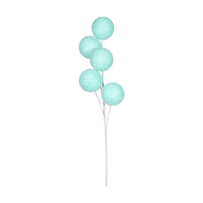 Sparkle Ball Spray x 5 - Turquoise - H61cm