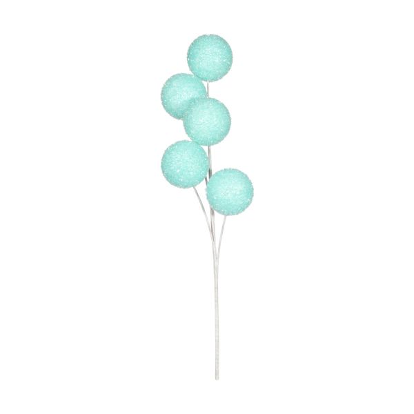 Sparkle Ball Spray x 5 - Turquoise - H61cm