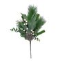 Mixed Pine Spray with white Berries & Cones - 48cm