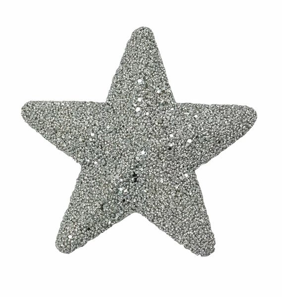 Glitter Encrusted  Star Hanging Decoration - Gold -19cm