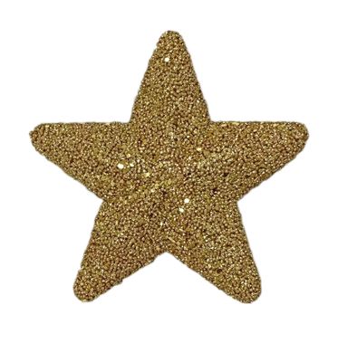 Glitter Encrusted  Star Hanging Decoration - Silver -19cm