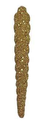 Icicle Hanging Decoration - Gold Glitter - 25cm