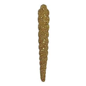 Icicle Hanging Decoration - Gold Glitter - 25cm