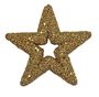 Glitter Open Star Hanging Decoration - Gold - 13cm