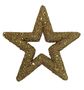 Glitter Open Star Hanging Decoration - Gold - 22cm