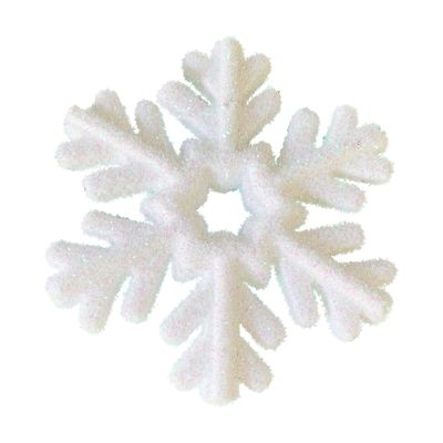 Glitter Snowflake cut out centre Hanging Decoration - White