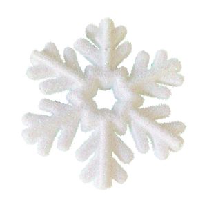 Glitter Snowflake cut out centre Hanging Decoration - White