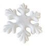 Glitter Snowflake Solid Centre Hanging Decoration - White