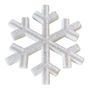 Glitter Sparkly Snowflake Hanging Decoration - White - Large