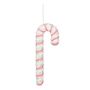 Candy Cane Hanging Decoration - White/Pink - H35cm