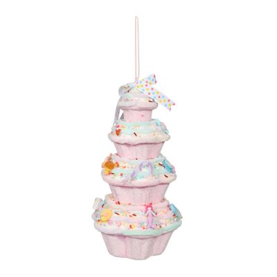 Candyland Cake Stack Hanging Decoration - Pink / Blue - 28cm