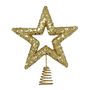 Glitter Star Tree Topper - Gold