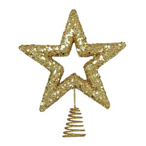 Glitter Star Tree Topper - Gold