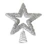 Glitter Star Tree Topper - Silver