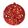 Glitter Lattice Bauble - Red