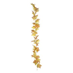 Essential Autumn Large Leaf Maple Garland - Yellow -170cm