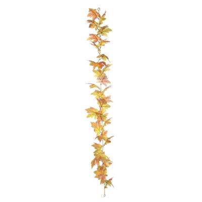 Essential Autumn Large Leaf Maple Garland - Orange/Yellow - 170cm