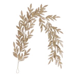 Glitter Leaf Garland - Gold - 183cm