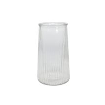 Ribbed Graduated Vase - Clear -H21.5cm